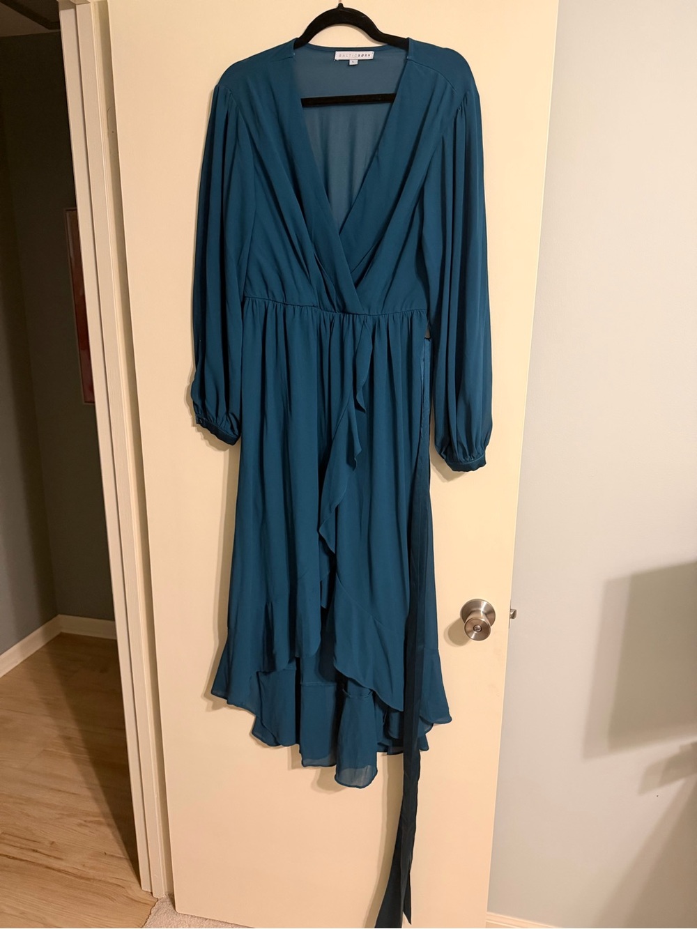 Baltic Born Teal High-Low Wrap Dress